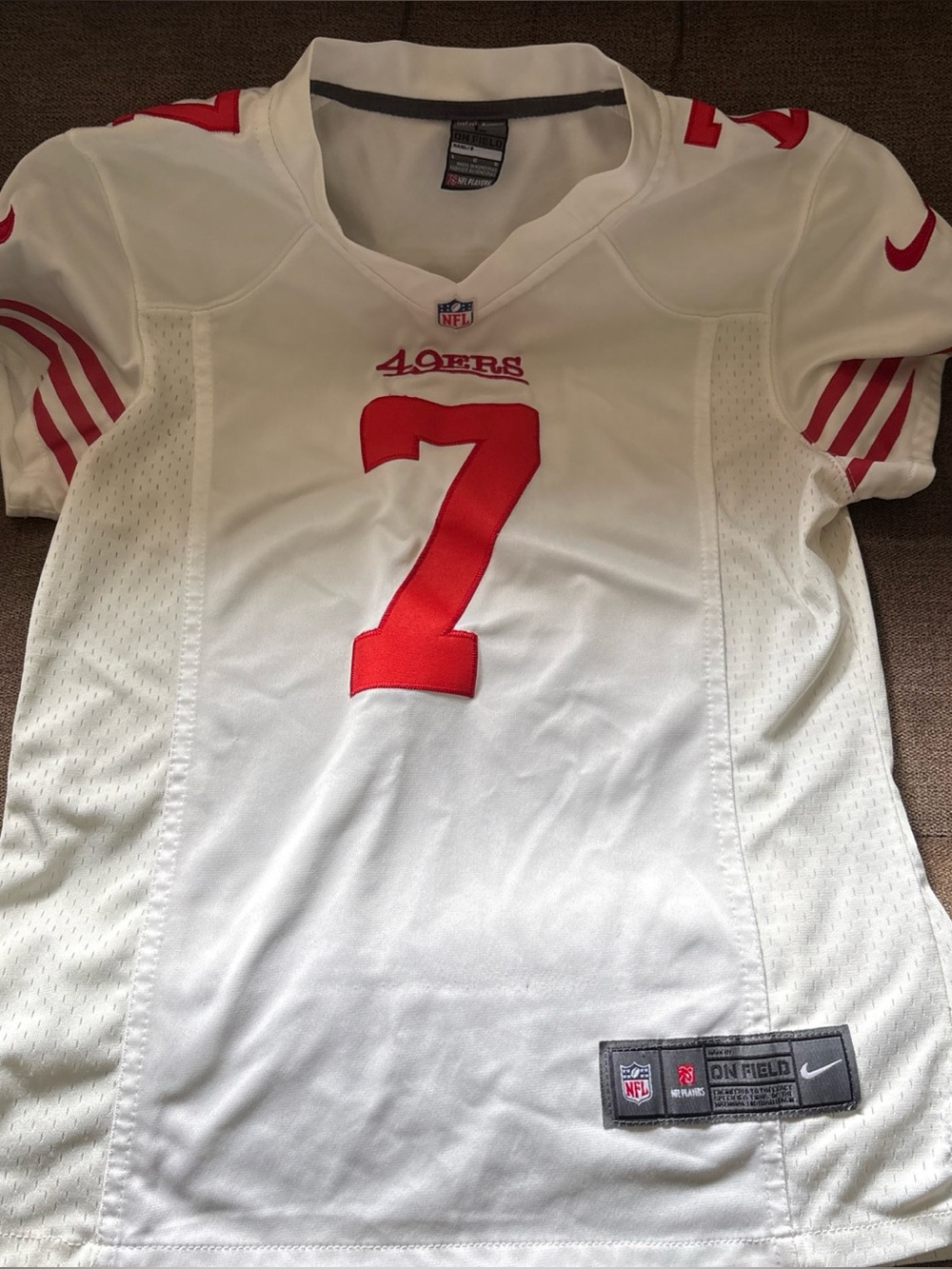 Nike Womens #7 Kaepernick Jersey White L  49ers NFL